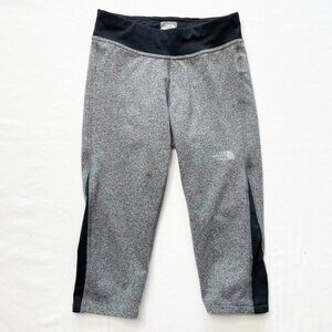 The North Face Girls Gray & Black Capri Leggings M 10/12